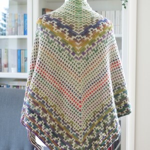 Mosaic Crochet Shawl Pattern Bundle: 4 Unique Designs with Step-by-Step Tutorials PDF Downloads for Ad-Free Printing image 5