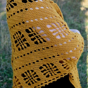 Crochet Sienna Shawl Instant Download PDF Pattern Lace Elegant Triangle ...