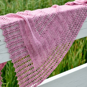 Crochet Despina Shawl instant download PDF pattern lace elegant asymmetric shawl wedding wrap US terms