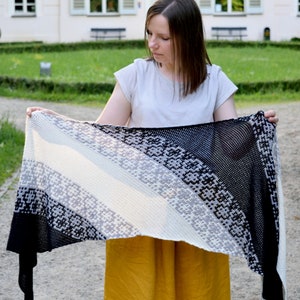Mosaic Crochet Shawl Pattern Bundle: 4 Unique Designs with Step-by-Step Tutorials PDF Downloads for Ad-Free Printing image 4