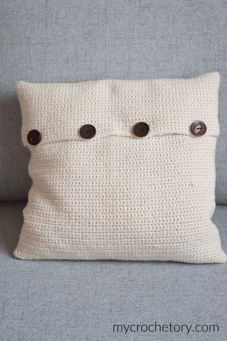 Crochet Dioon Mosaic Pillow, cushion PDF pattern, instant download, home decor, housewarming gift, square cushion, mosaic crochet, US terms image 8