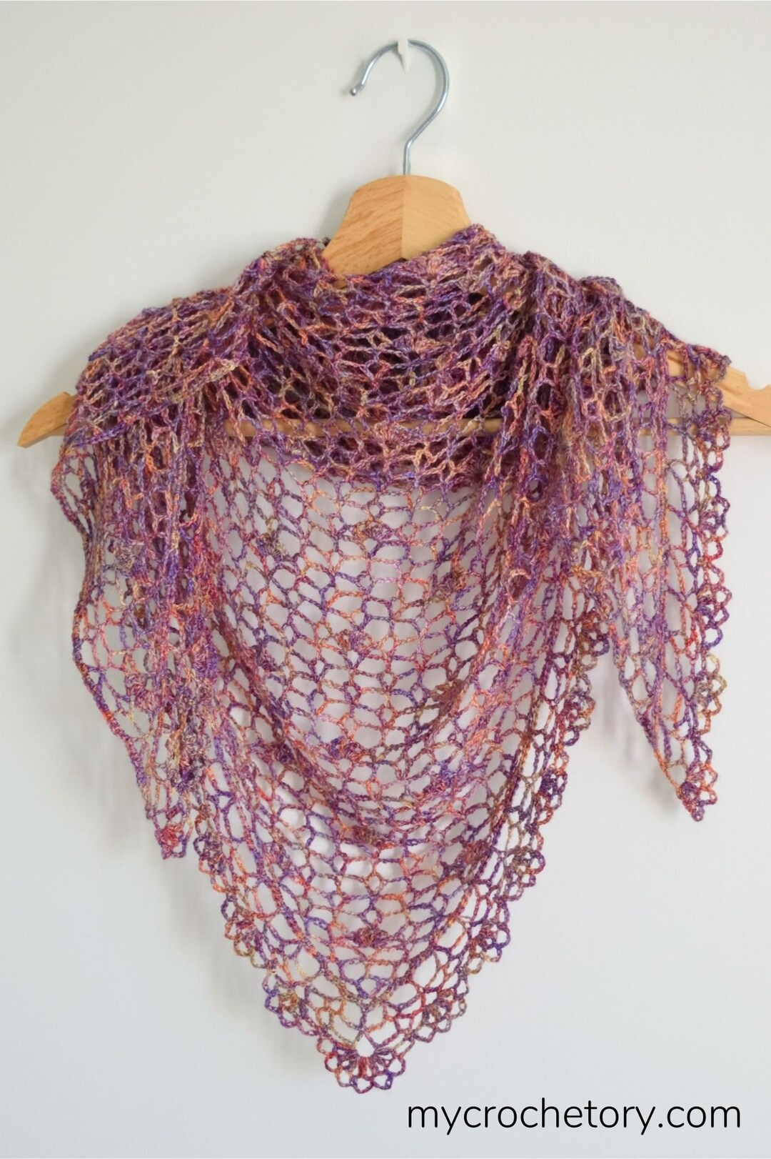 Greta Lace Crochet Triangle Shawl PDF Pattern Printable - Etsy