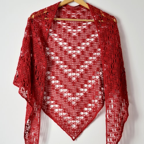 Crochet Sienna Shawl Instant Download PDF Pattern Lace Elegant - Etsy