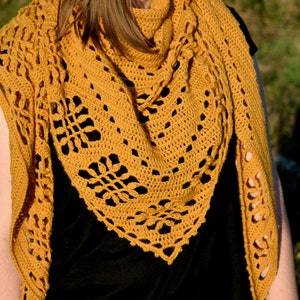 Crochet Sienna Shawl Instant Download PDF Pattern Lace Elegant Triangle ...