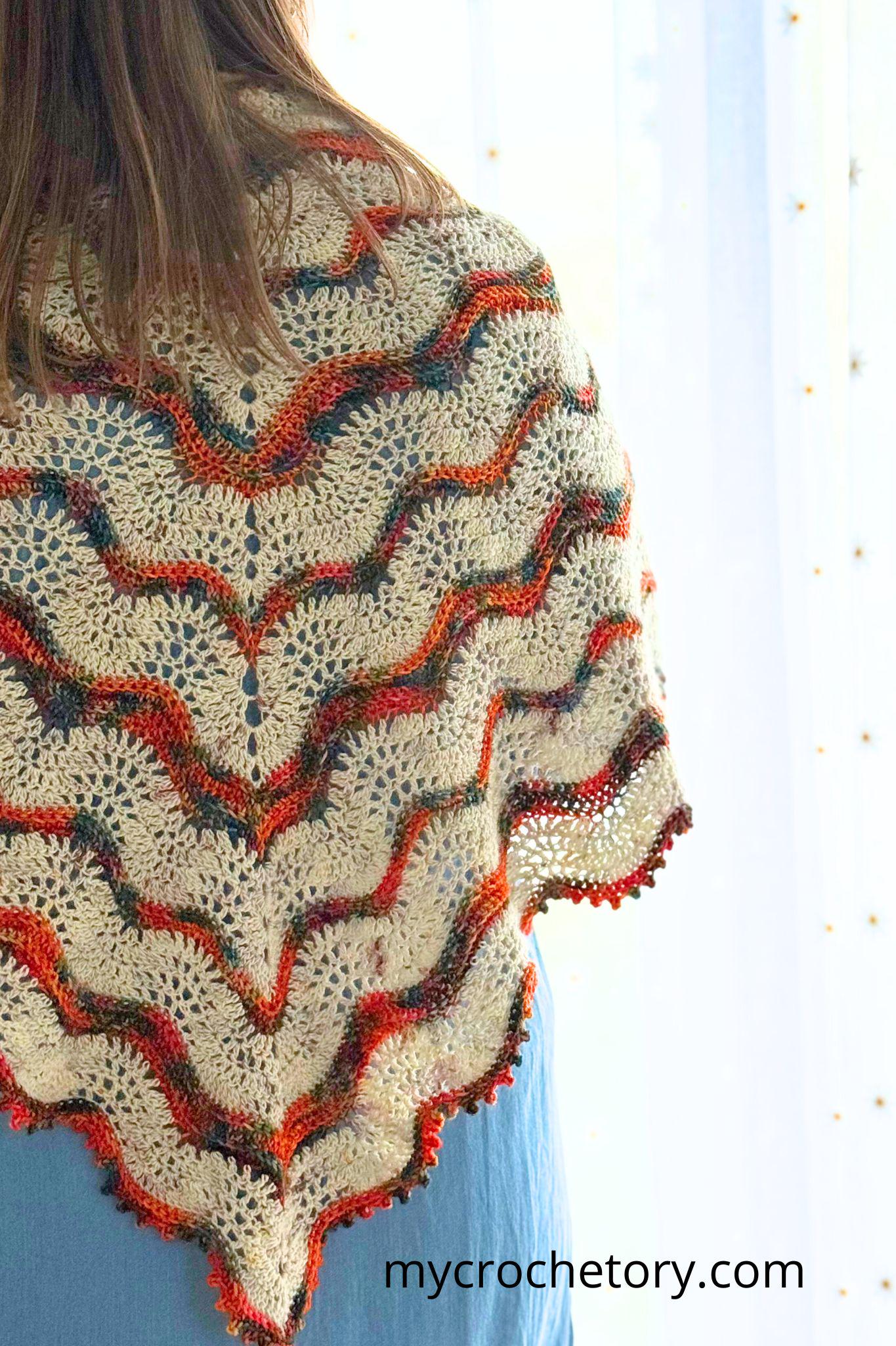 Norra Ripple Lace Shawl