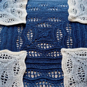Crochet Kalinda Blanket by MyCrochetory, PDF pattern, instant download, crochet baby blanket, throw, wave motif, repetitive pattern