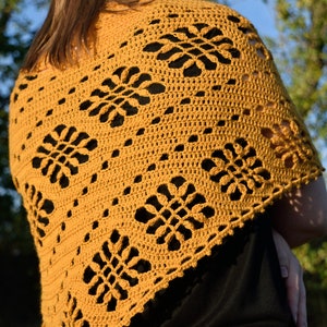Crochet Sienna Shawl Instant Download PDF Pattern Lace Elegant Triangle ...