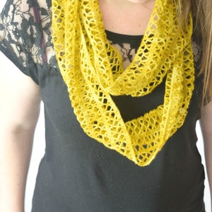 Crochet Sunny Lace Cowl instant download PDF PATTERN wearable garment infinity scarf crochet cowl US terms image 4