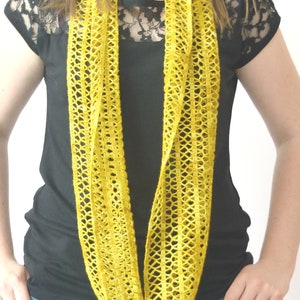 Crochet Sunny Lace Cowl instant download PDF PATTERN wearable garment infinity scarf crochet cowl US terms image 5