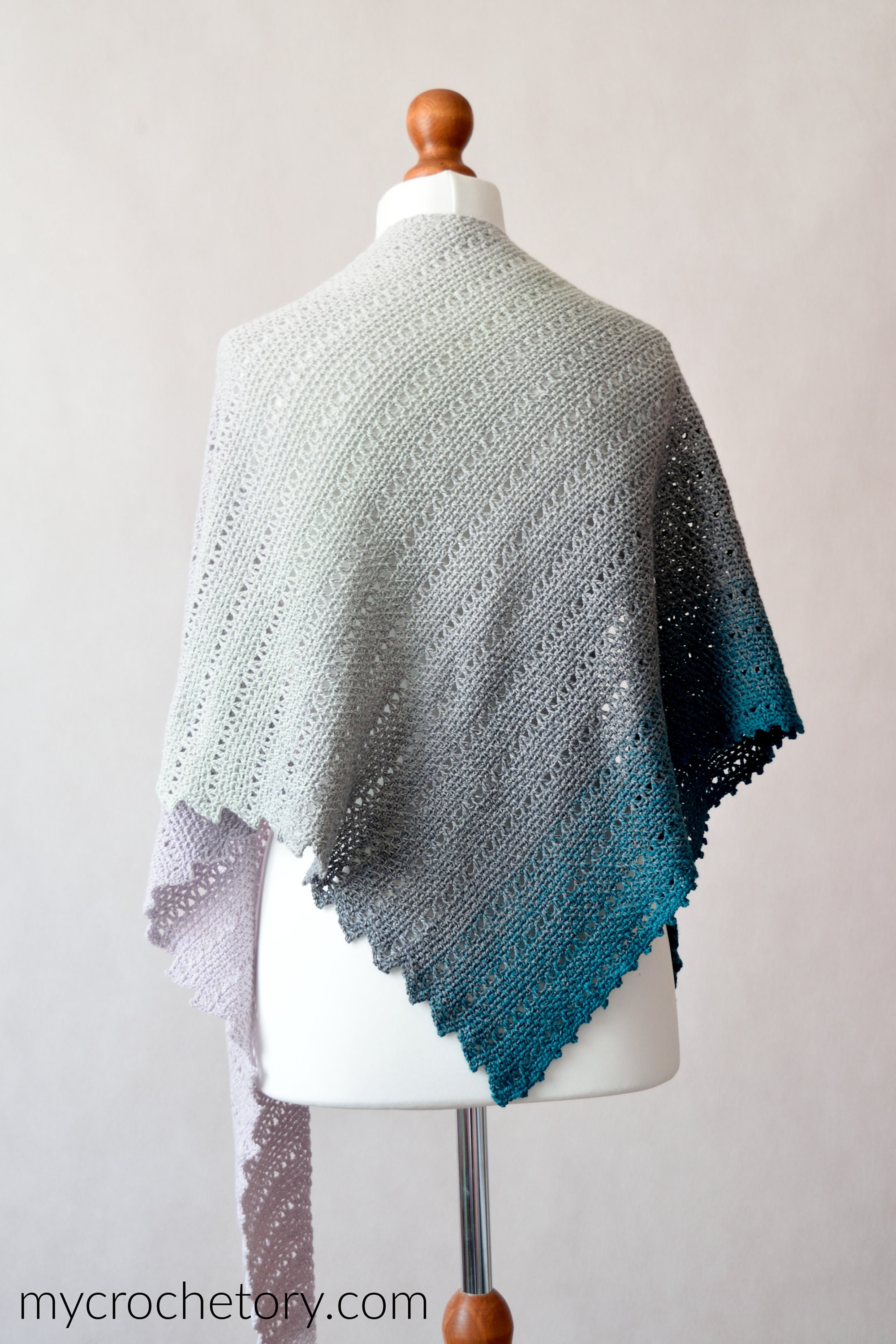 Willow Crochet Shawl Instant Download PDF Pattern Modern