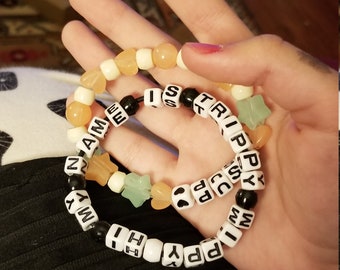 Cool bracelets/kandi different words/text
