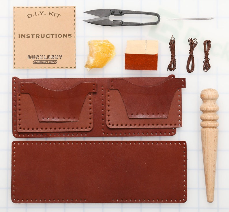DIY Bifold Wallet Leather Kit Etsy