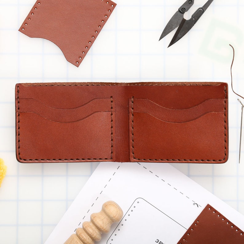 DIY Bifold Wallet Leather Kit Etsy