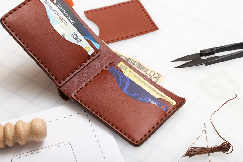 DIY Bifold Wallet Leather Kit Etsy