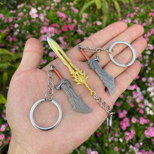 God of War Kratos Sword Blade of Olympus Keychain Toy Dolls Weapon Keychain  Kratos Blades Model Pendant