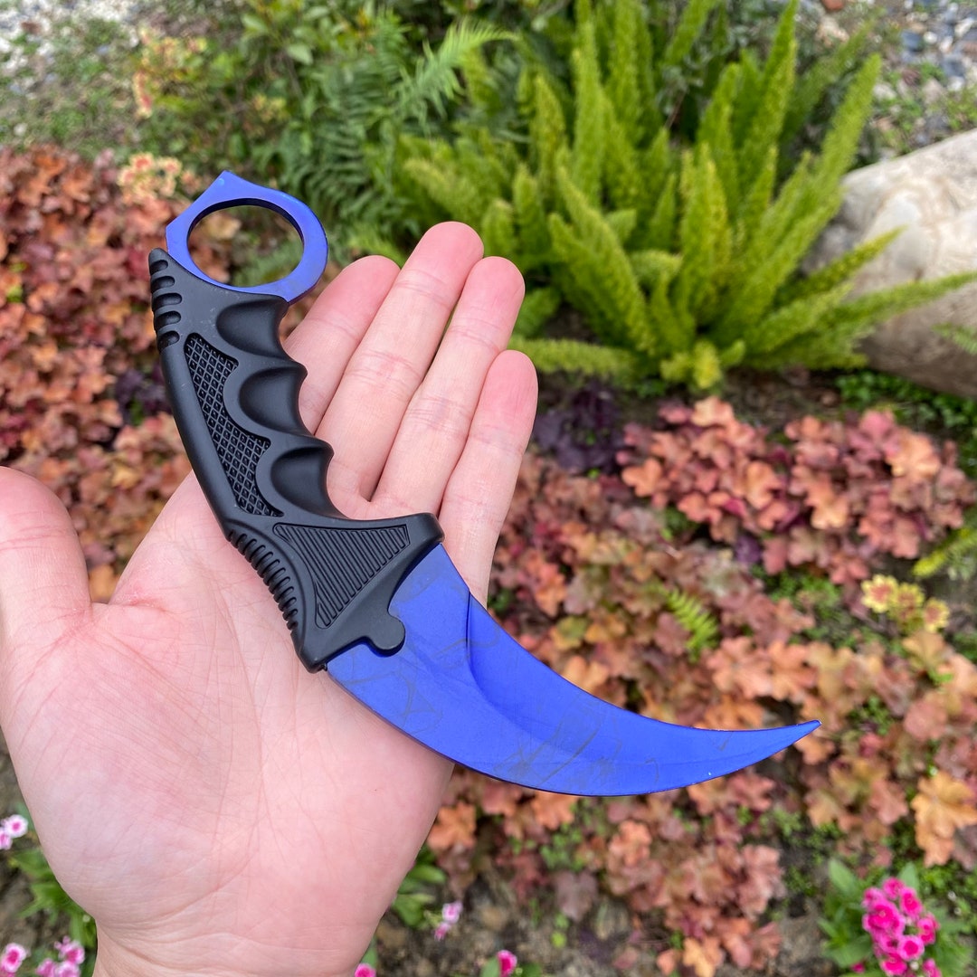 Karambit CSGO Knife Doppler Sapphire Skin Karambit Blunt Etsy