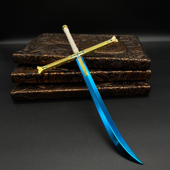 Blue Yoru Sword Miniature Alloy Blunt Sword Dracule Mihawk 