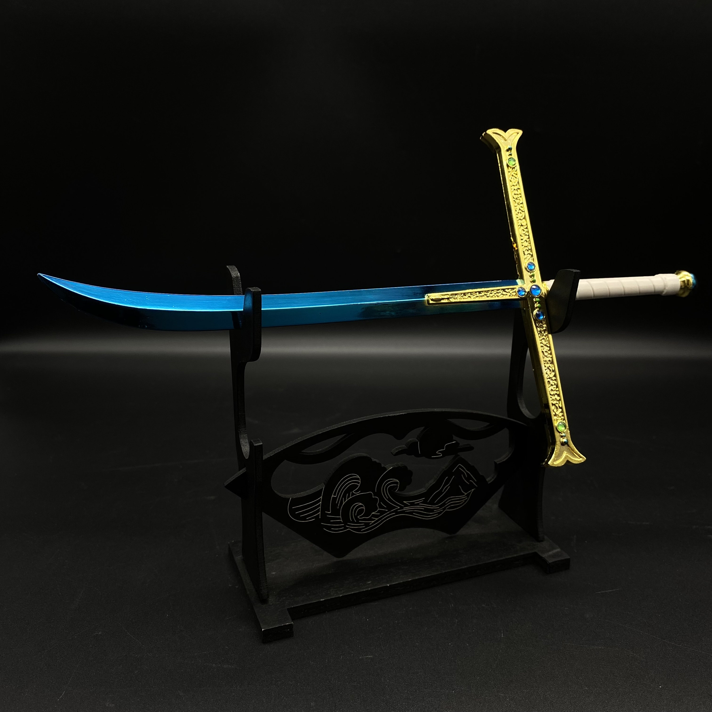 Blue Yoru Sword Miniature Alloy Blunt Sword Dracule Mihawk 