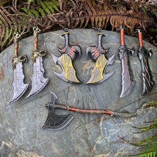 Il Dio Della Guerra Kratos Axe Leviathan Portachiavi Gioco Piccozza