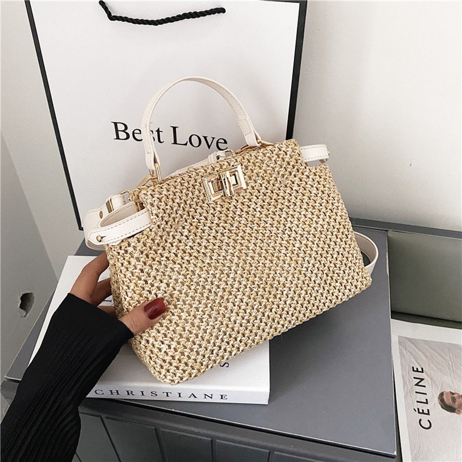Woven handbags women's bags 2021 summer new trendy Etsy