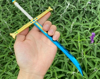 Blue Yoru Sword Miniature Alloy Blunt Sword Dracule Mihawk 