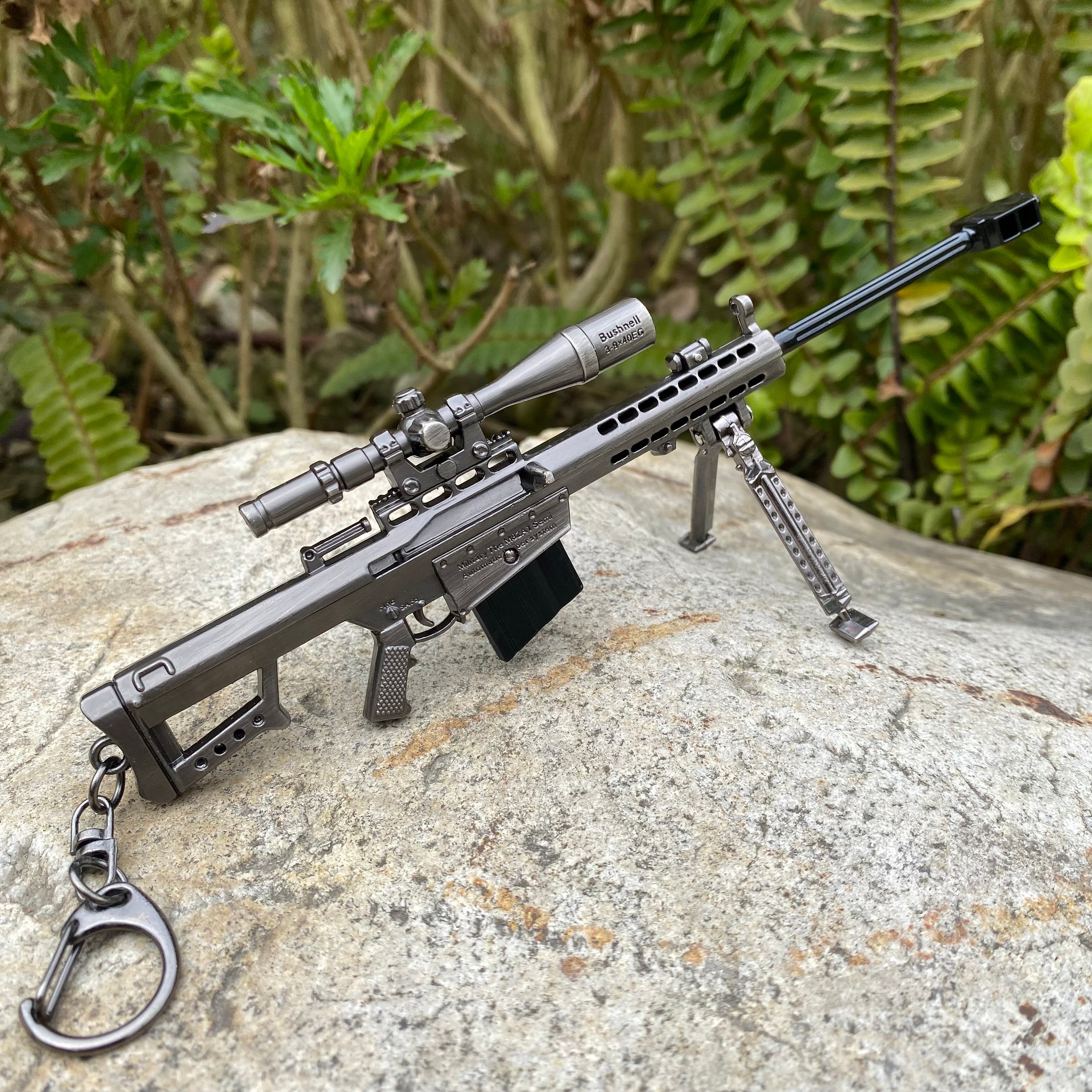 Métal Barrett M82A1 Fusil de Sniper Pistolet Porte-clés Alliage Mini  Pistolet Modèle Petit Jouet Figure Arme Cadeau 17 CM/6.7 -  France