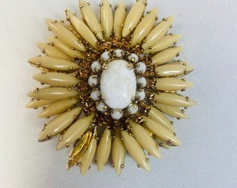 Rare SCHREINER’S RUFFLE Pendant BROOCH Highly Collectible