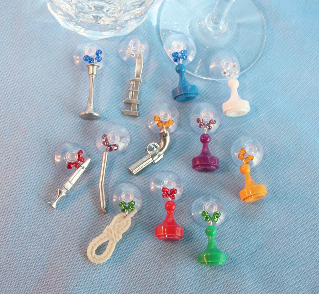 Clue Game Suction Cups Drink Charms Matched Set of 12 Etsy