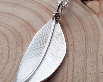 Willow leaf necklace handmade from a real willow leaf out of recycled silver. hallmarked, made in Dorset UK, natural necklace, gift for her