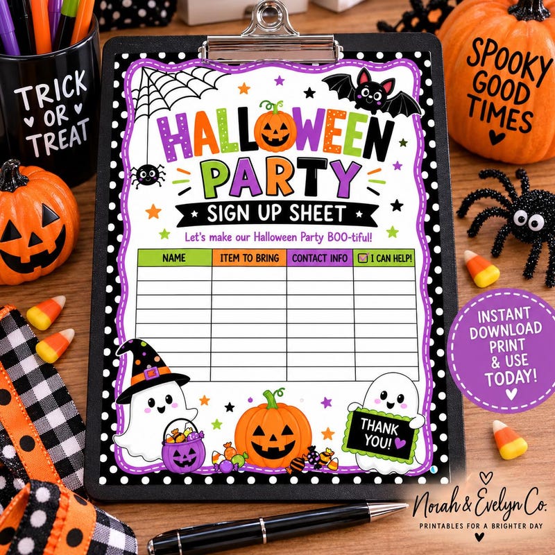 School Halloween Party List - Etsy