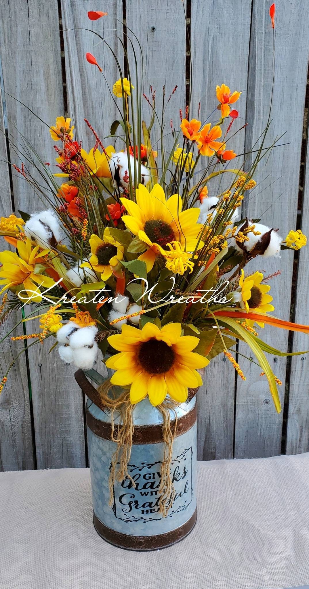 Fake best sale sunflower arrangements