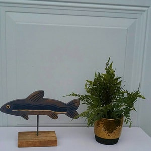 Nautical Wall Decor Rustic Hallmark Wooden Fish Table Top Decor Boat ...