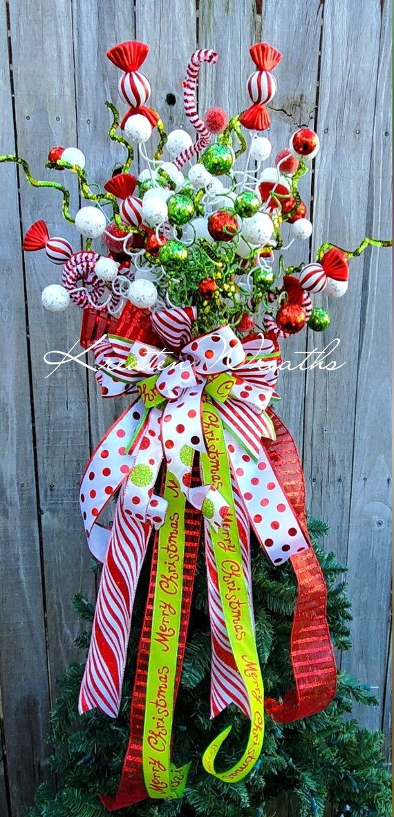 Candy Cane Christmas Tree Topper