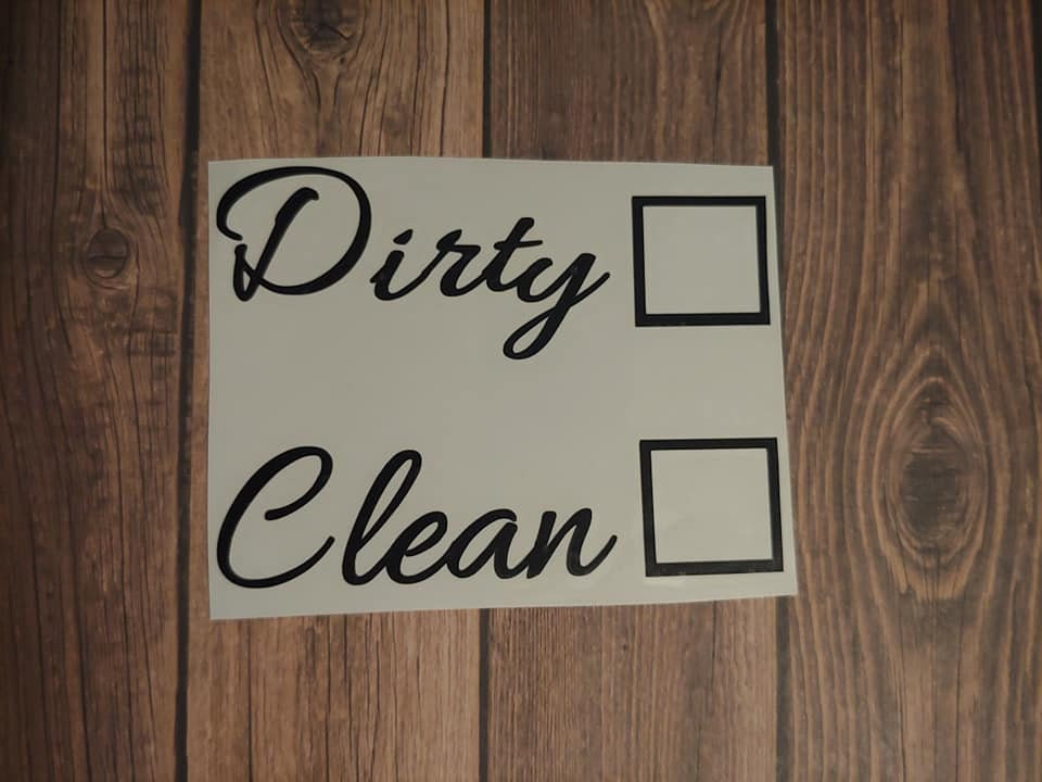 Dirty/Clean Dishwasher Vinyl Decal / Custom / Vinyl Etsy