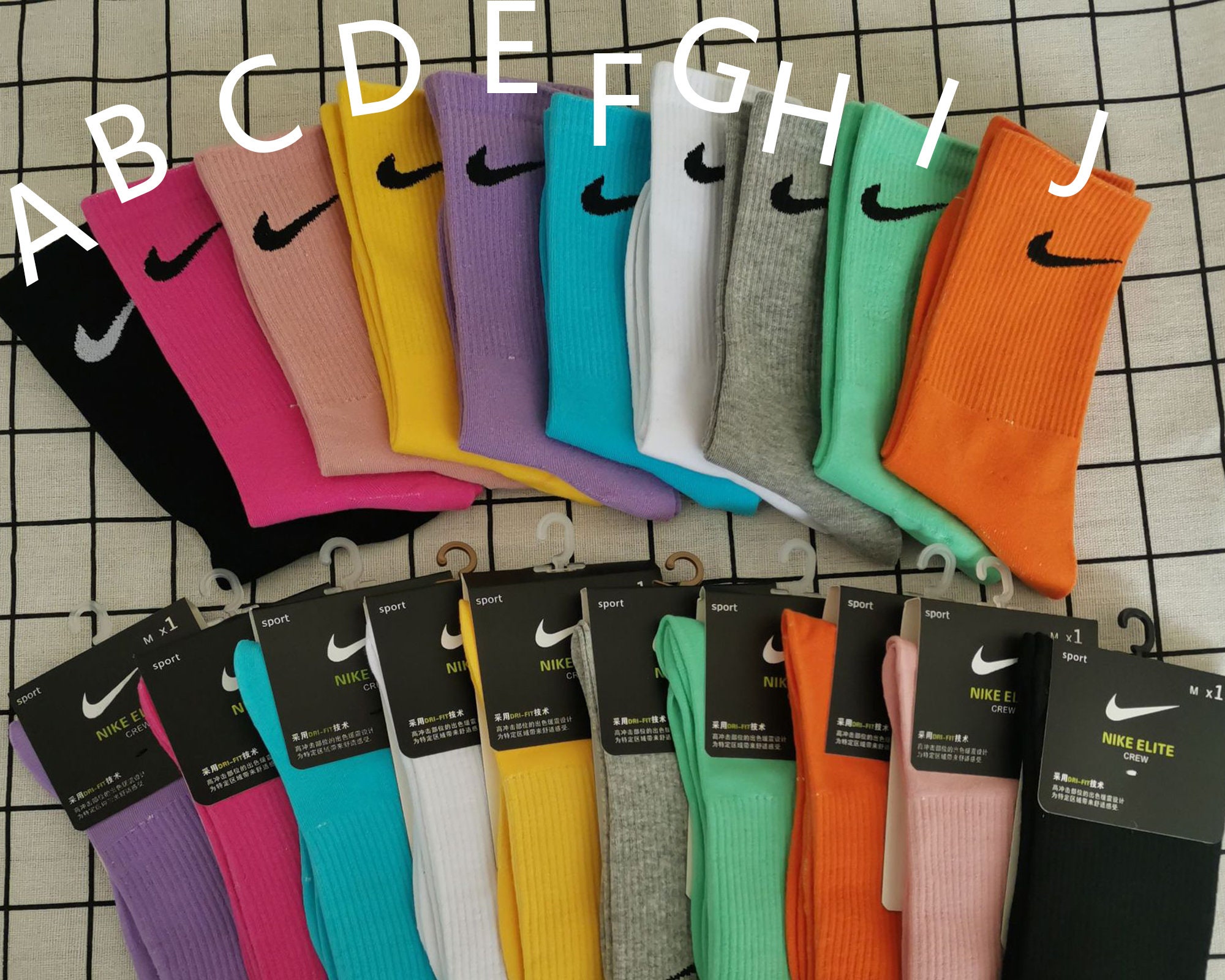 Stocking Stuffers Nike Socks Colourful Sock Pastel | Etsy