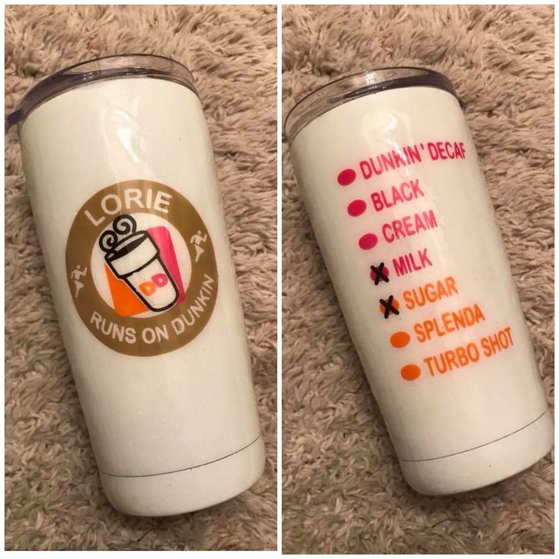 Dunkin Donuts tumbler Etsy