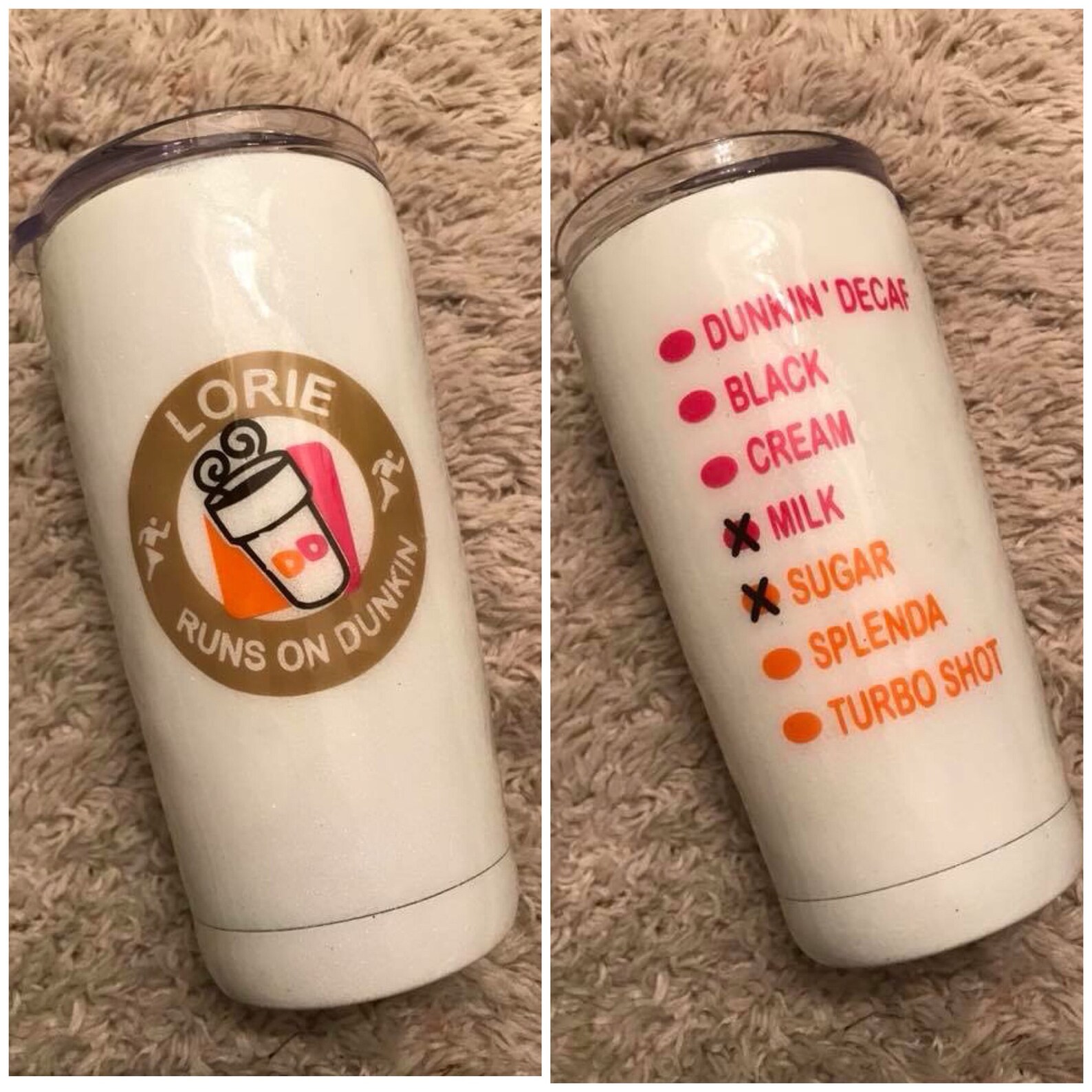 Dunkin Donuts tumbler Etsy