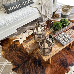 Hides Bazaar Brown Brindle Cowhide Rug - Genuine Cow Hide Area Rug image 4