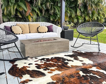Hides Bazaar Classic Tricolor Cowhide Rug - Genuine Cow Hide Area Rug