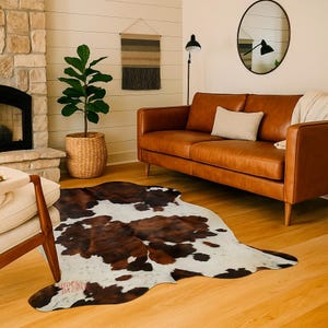 Hides Bazaar Classic Tricolor Cowhide Rug - Genuine Cow Hide Area Rug image 5