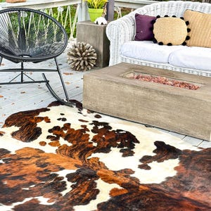 Hides Bazaar Classic Tricolor Cowhide Rug - Genuine Cow Hide Area Rug image 3