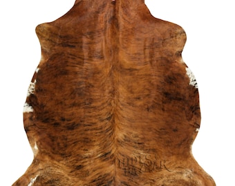 Hides Bazaar Exotic Brindle Cowhide Rug - Genuine Cow Hide Area Rug 6x7 ft