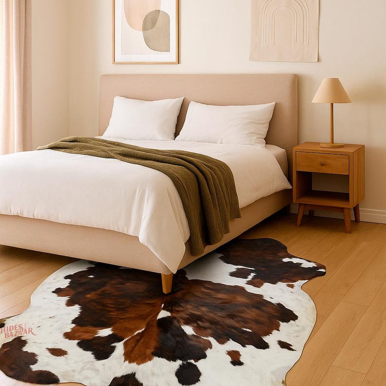 Hides Bazaar Classic Tricolor Cowhide Rug - Genuine Cow Hide Area Rug image 6