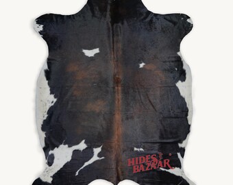 Dark Brindle Cowhide Rug (Size 7'5'' x  6'0'') HBC44 EXACT HIDE SHOWN.