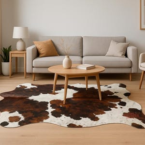 Hides Bazaar Classic Tricolor Cowhide Rug - Genuine Cow Hide Area Rug image 8