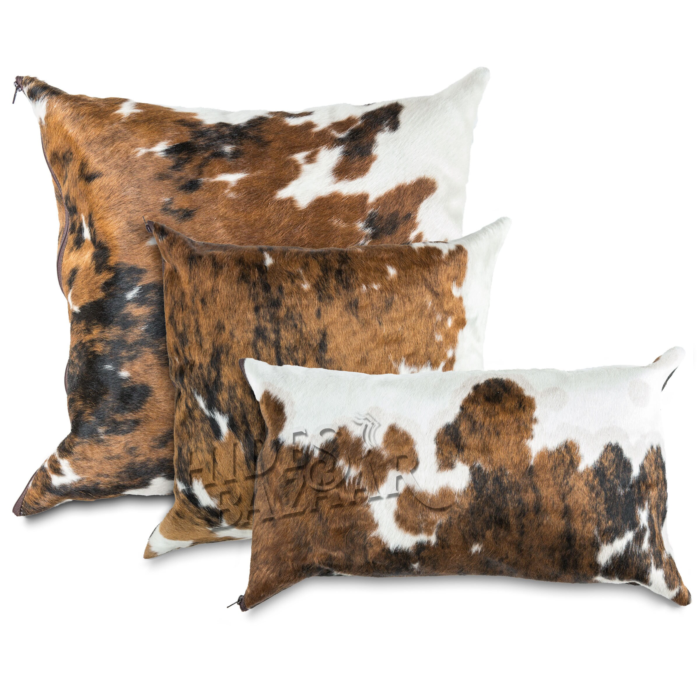 real cowhide pillows
