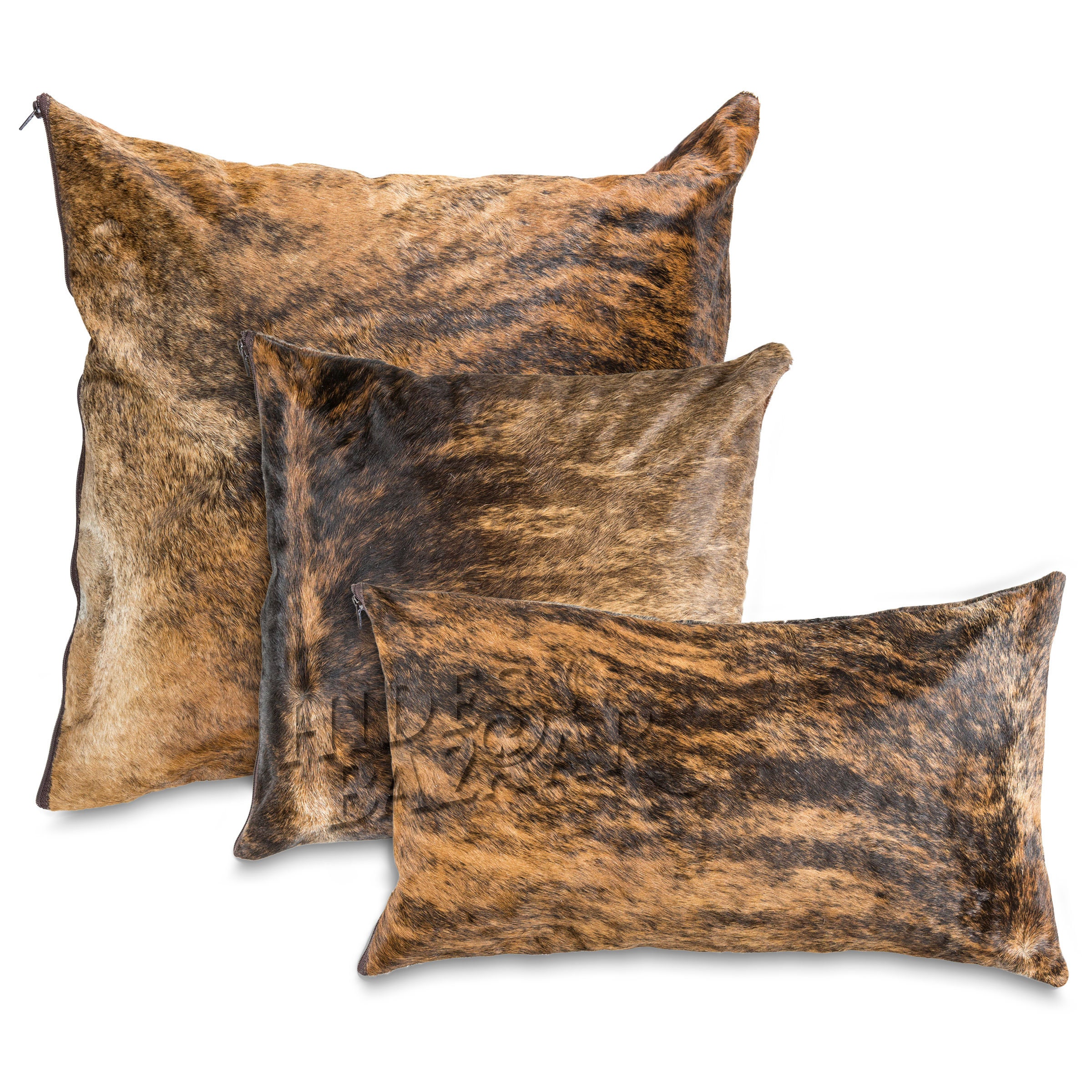 brindle cowhide pillows