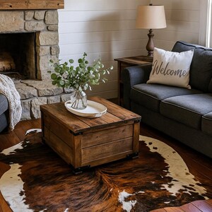 Hides Bazaar Brown Brindle Cowhide Rug - Genuine Cow Hide Area Rug image 7