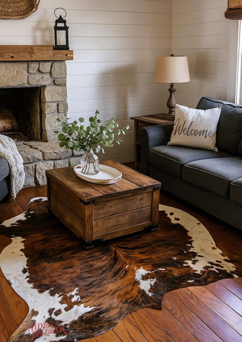 Hides Bazaar Brown Brindle Cowhide Rug - Genuine Cow Hide Area Rug image 7