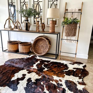 Hides Bazaar Classic Tricolor Cowhide Rug - Genuine Cow Hide Area Rug image 4